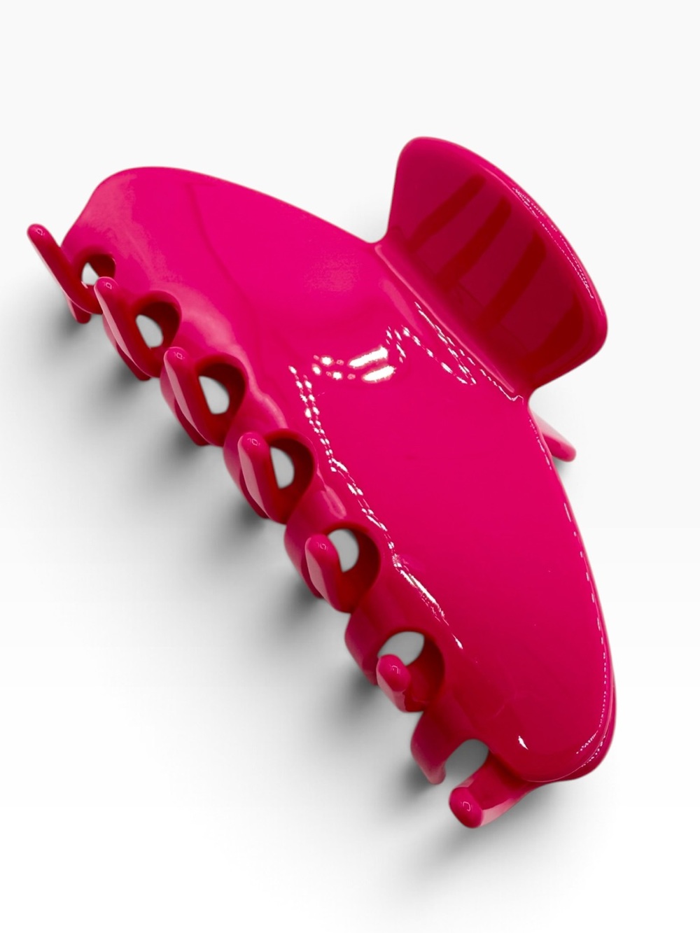 Bright Pink Glossy Hair Clip New